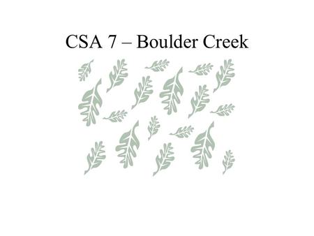 CSA 7 – Boulder Creek. YOUR SANITATION FACILITY Facility Includes the Following Five Pump Stations –Total of 10 pumps 16,553 feet of collection lines.