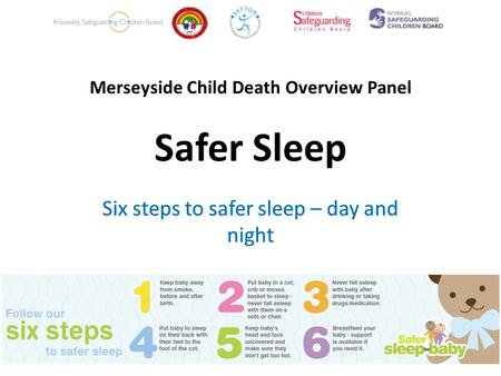 Merseyside Child Death Overview Panel Safer Sleep Six steps to safer sleep – day and night.