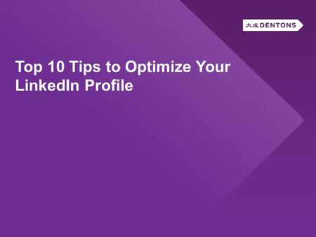 Top 10 Tips to Optimize Your LinkedIn Profile. 15 December million LinkedIn users in the world 2 new users per second 107 million users in U.S.