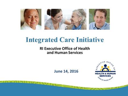 Integrated Care Initiative June 14, Overview Align care and financing for and creates new health plan options for: individuals with Medicare and.