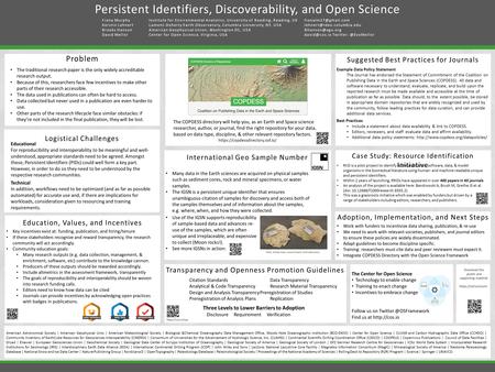 At the end of each trial, the correct category was revealed and the subjects recorded the accuracy of their category guess. Persistent Identifiers, Discoverability,