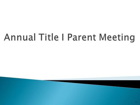 1.  What is Title I?  Goals of Title I  How are Title I funds allocated to the school?  Achievement Results  What services does Title I provide?