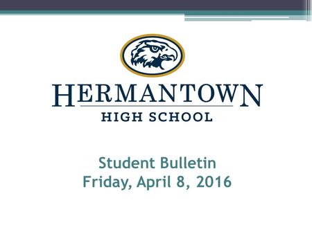 Student Bulletin Friday, April 8, French Bread Pizza Buffalo Chicken Wrap BBQ Rib Sandwich Shrimp poppers Friday Lunch Menu.