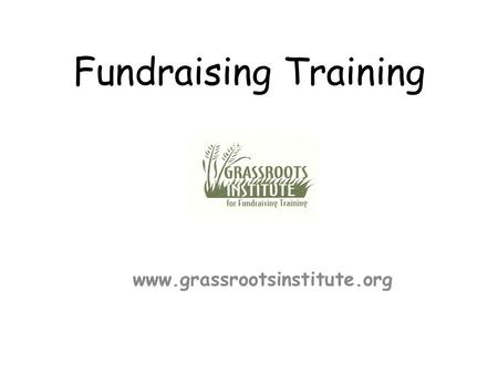 Fundraising Training