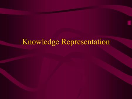 Knowledge Representation. A knowledge base can be organised in several different configurations to facilitate fast inferencing Knowledge Representation.