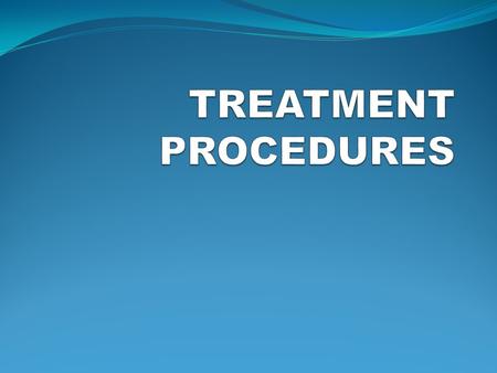 Treatment Chart Record of patients radiation therapy history. Must contain: History and diagnosis Rationale for treatment Treatment plan Consent Documentation.