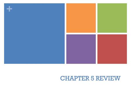 + CHAPTER 5 REVIEW. + U-Haul charges $25 a day to rent a moving truck and $2 per mile. A) Write an equation that gives total cost as a function of the.