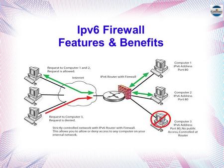 Ipv6 Firewall Features & Benefits. Ipv6 Firewall  Internet Protocol v6 is the latest version of IP that serves the function of providing a unique identification.