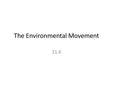 The Environmental Movement Key Terms Coal smog = toxic waste: – Poisonous byproduct of human activity Acid Rain = moisture due to the mixture of.