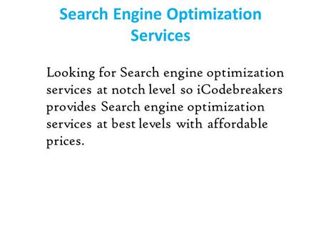 Search Engine Optimization Services