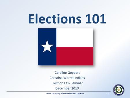 Texas Secretary of State Elections Division