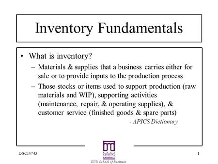 Inventory Fundamentals