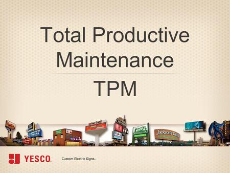 Total Productive Maintenance