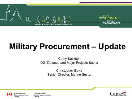 Military Procurement – Update