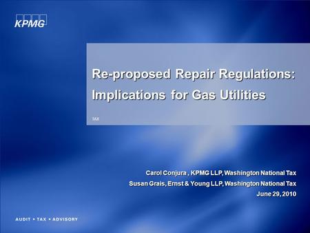 Re-proposed Repair Regulations: Implications for Gas Utilities