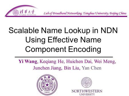 Scalable Name Lookup in NDN Using Effective Name Component Encoding