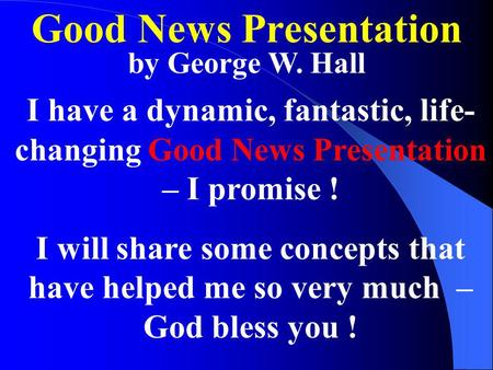 Good News Presentation