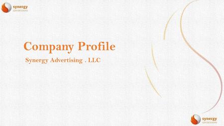 Company Profile Synergy Advertising . LLC.