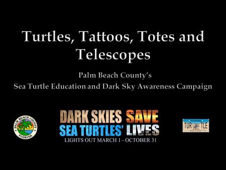 PBC Importance for nesting One of highest in the state for diso Many disos attributed to skyglow Graph of Probable Cause of Diso Awareness campaign-even.