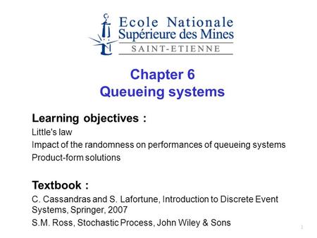 Chapter 6 Queueing systems