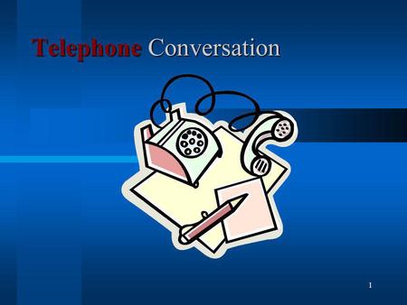 Telephone Conversation