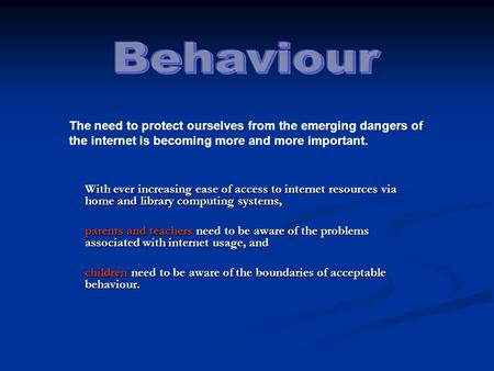 With ever increasing ease of access to internet resources via home and library computing systems, parents and teachers need to be aware of the problems.