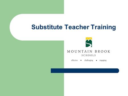 Substitute Teacher Training