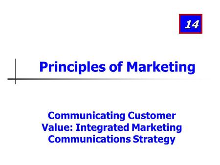 Principles of Marketing