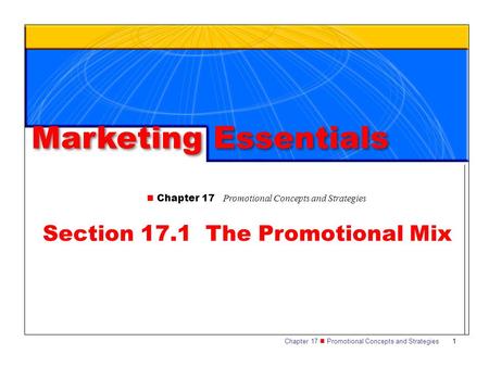 Section 17.1 The Promotional Mix