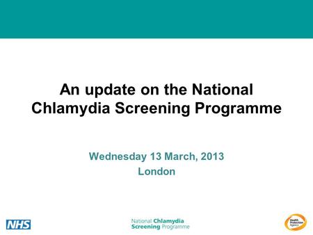 An update on the National Chlamydia Screening Programme