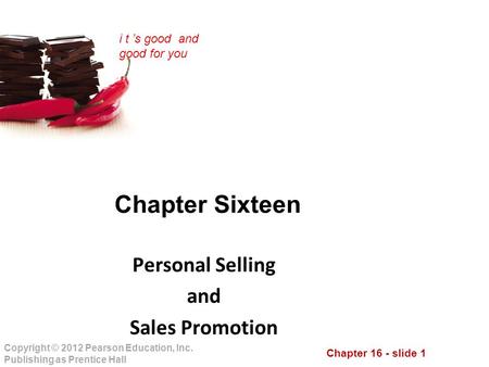 Personal Selling and Sales Promotion