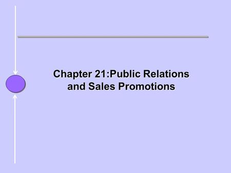 Chapter Chapter 21:Public Relations and Sales Promotions.