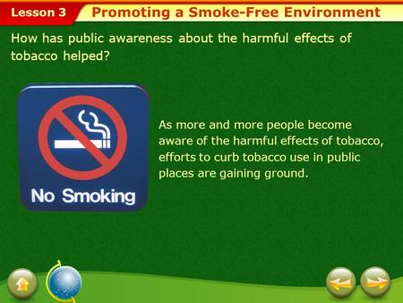 Promoting a Smoke-Free Environment