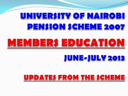 INTRODUCTION I welcome you all to the 2013 UNPS 2007 Members Education. I welcome you all to the 2013 UNPS 2007 Members Education. The Trustees are committed.