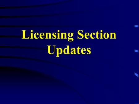 Licensing Section Updates Governor Foster has recently appointed two new members to the Advisory Board. Ronnie Whiddon of Custom Security of Baton Rouge.