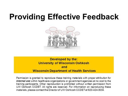 Providing Effective Feedback