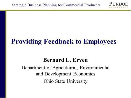 Providing Feedback to Employees