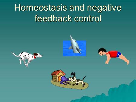 Homeostasis and negative feedback control