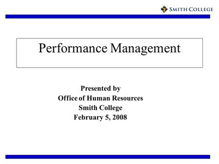 Performance Management