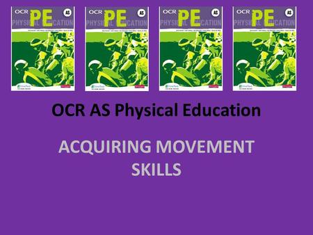 OCR AS Physical Education