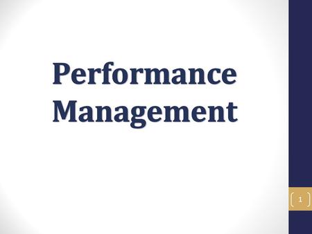 Performance Management