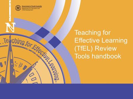 Teaching for Effective Learning (TfEL) Review Tools handbook