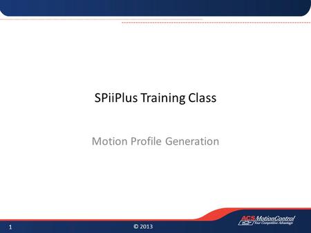 SPiiPlus Training Class