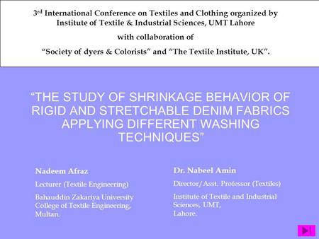 “Society of dyers & Colorists” and “The Textile Institute, UK”.