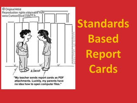 Standards Based Report Cards