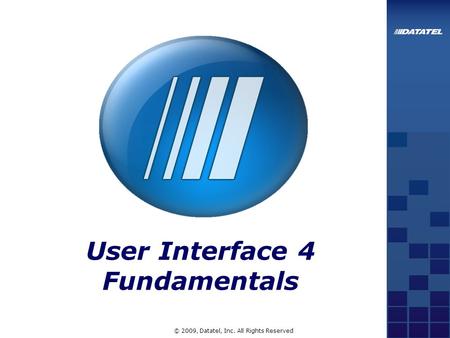 User Interface 4 Fundamentals