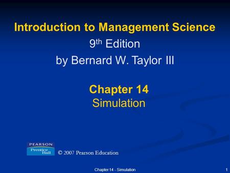 Introduction to Management Science