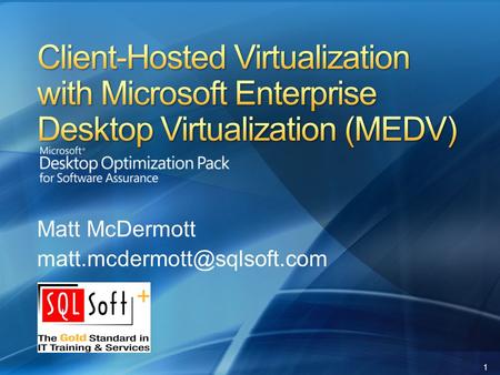 1 Matt McDermott 2 Applications Operating System Hardware What it does Creates a package of an application Eliminates software.