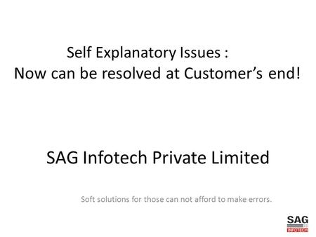 SAG Infotech Private Limited