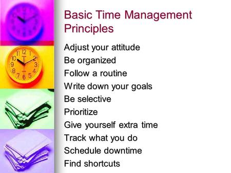 Basic Time Management Principles